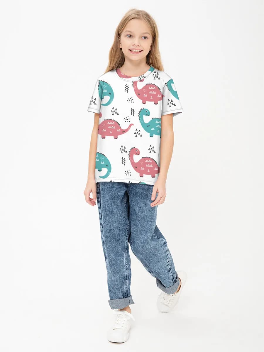 Children's cotton T-shirt (for girls. Copy)