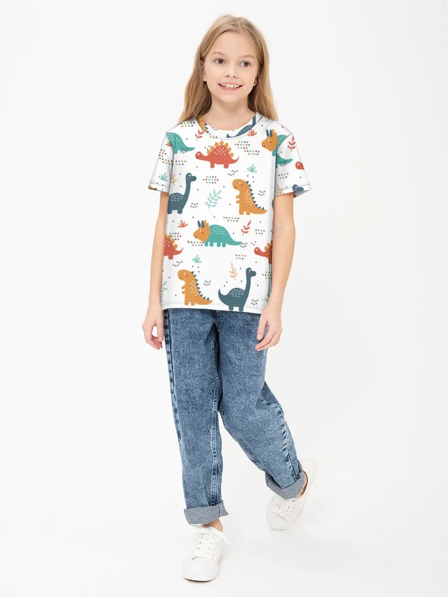 Children's cotton T-shirt (for girls. Copy)