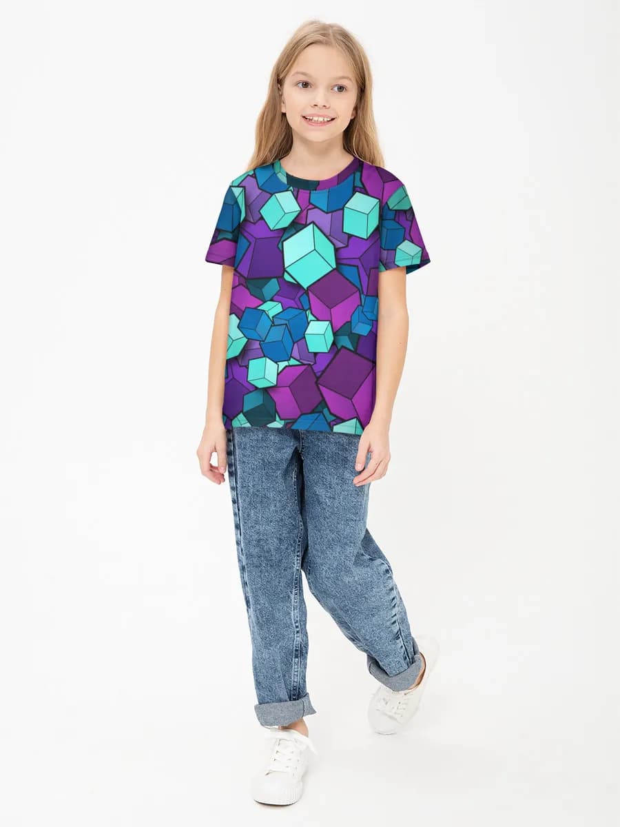 Children's cotton T-shirt (for girls. Copy)