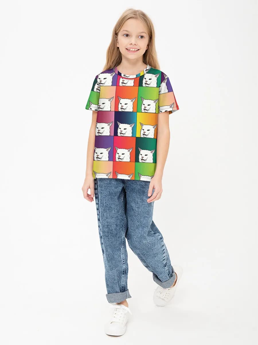 Children's cotton T-shirt (for girls. Copy)