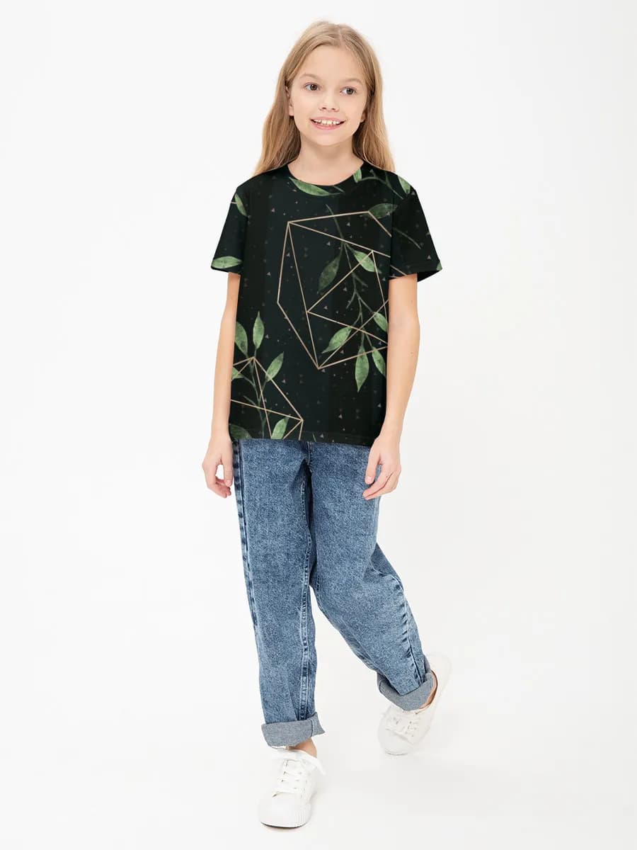 Children's cotton T-shirt (for girls. Copy)