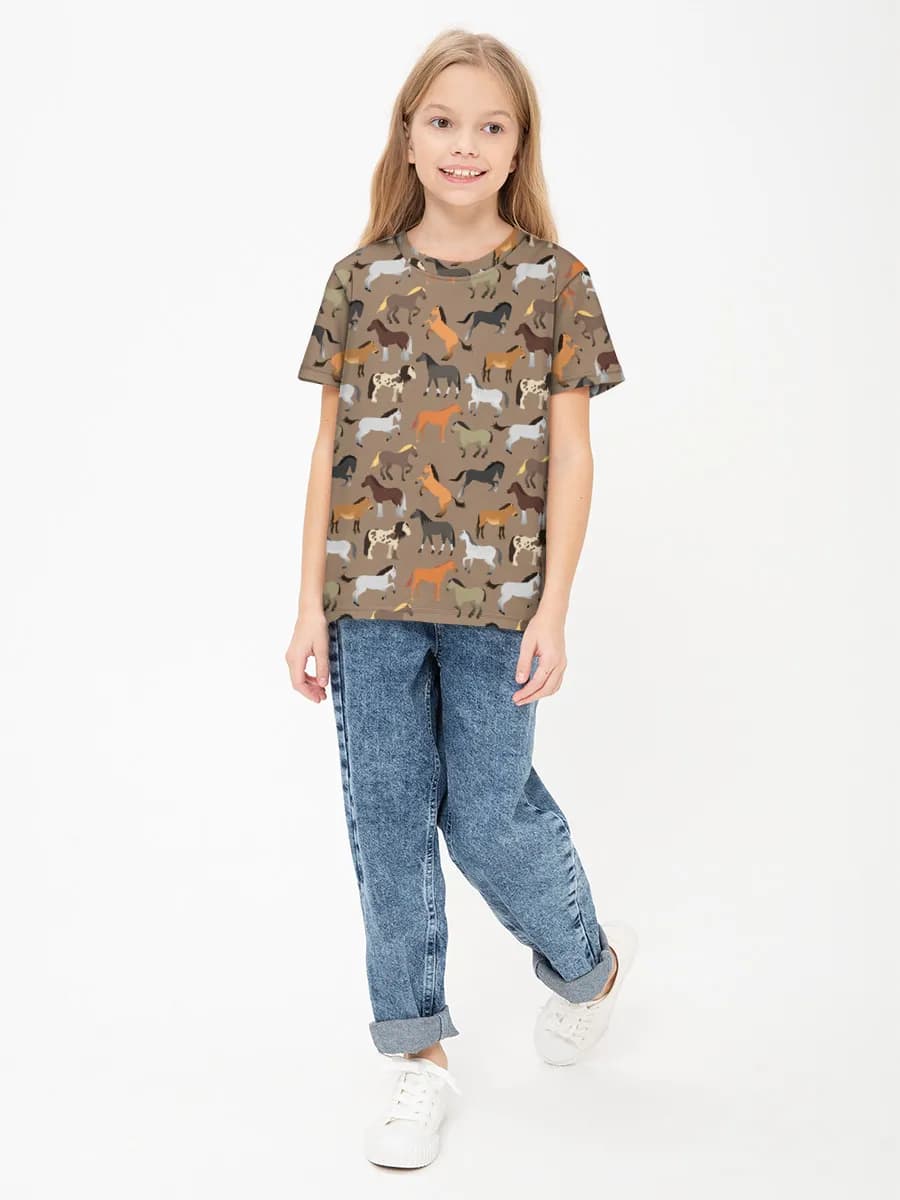 Children's cotton T-shirt (for girls. Copy)