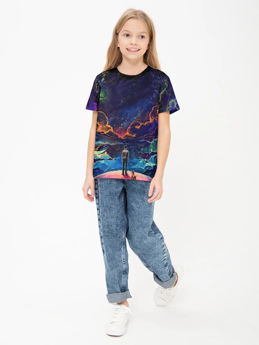 Children's cotton T-shirt (for girls. Copy)