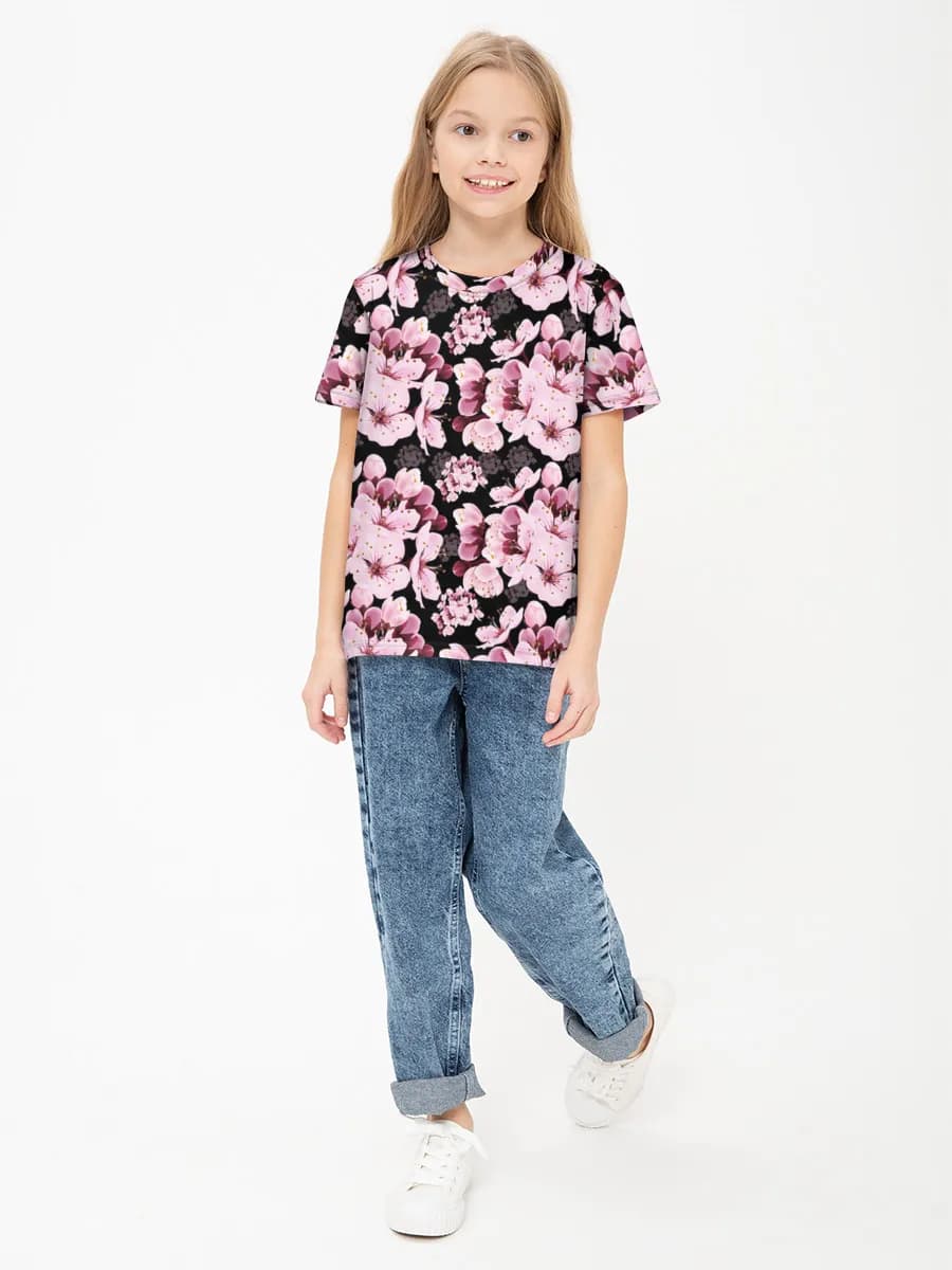 Children's cotton T-shirt (for girls. Copy)
