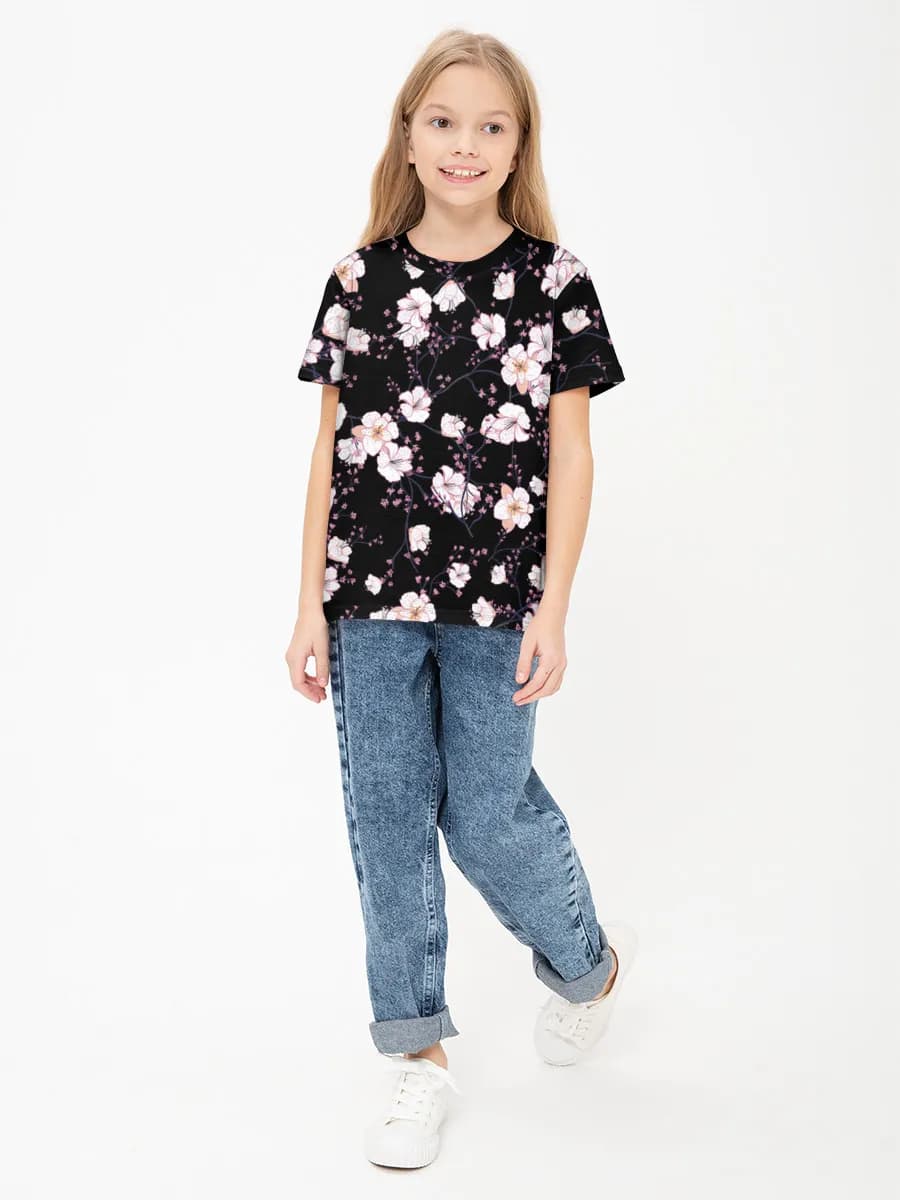 Children's cotton T-shirt (for girls. Copy)