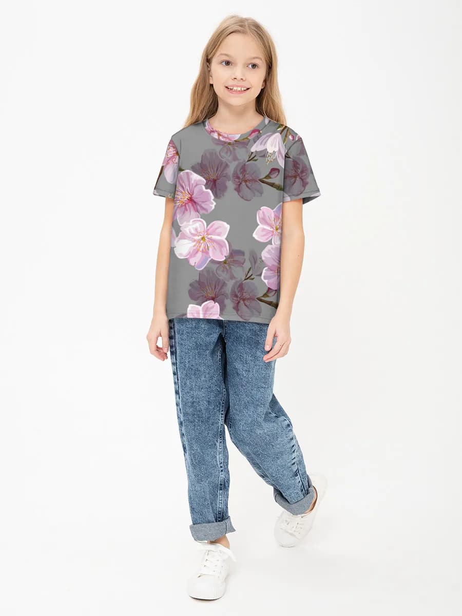 Children's cotton T-shirt (for girls. Copy)