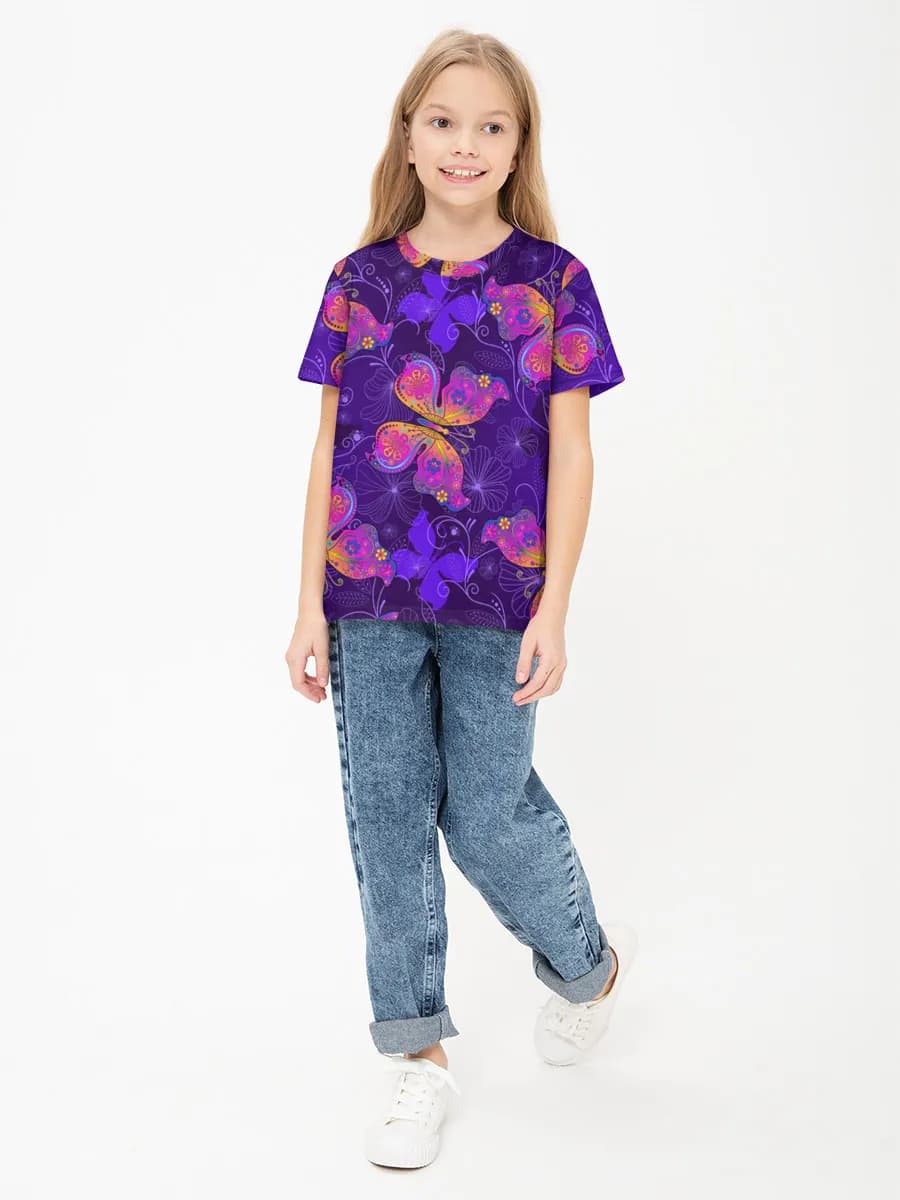 Children's cotton T-shirt (for girls. Copy)
