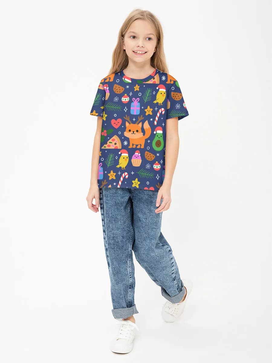 Children's cotton T-shirt (for girls. Copy)