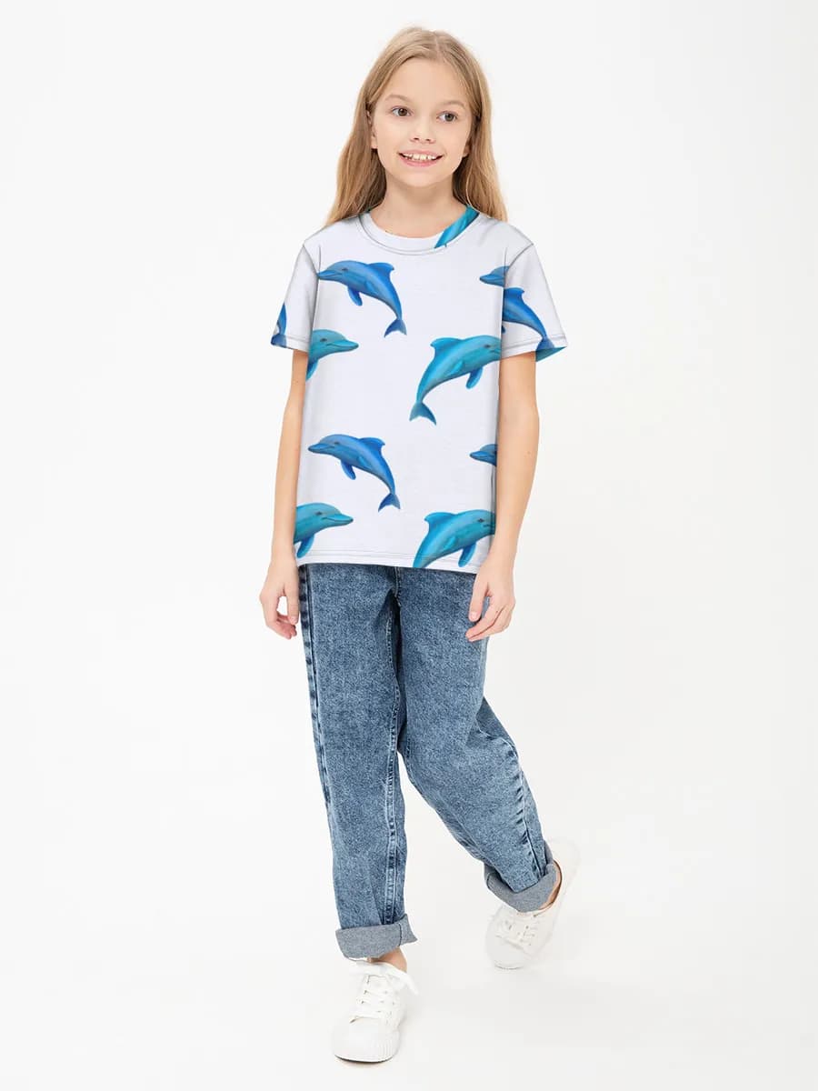 Children's cotton T-shirt (for girls. Copy)