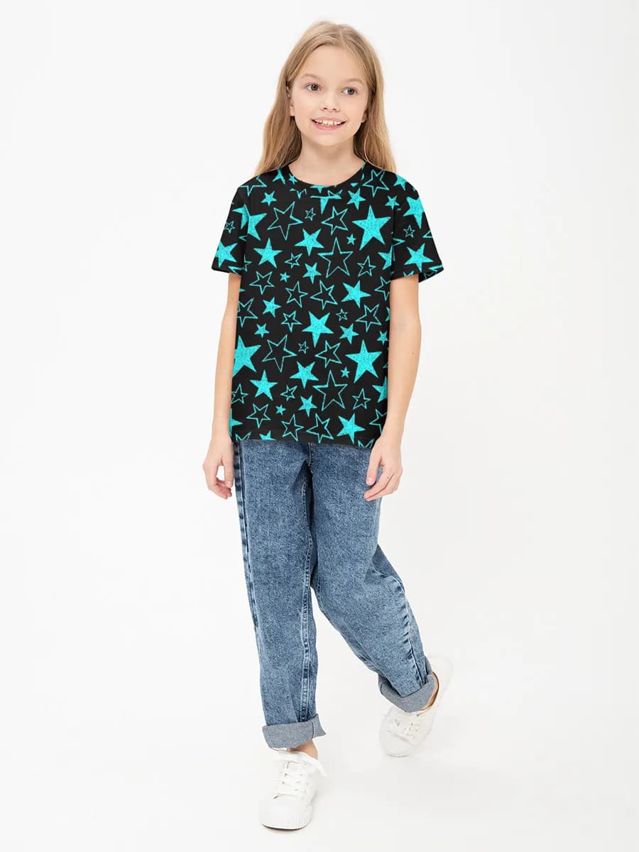 Children's cotton T-shirt (for girls. Copy)
