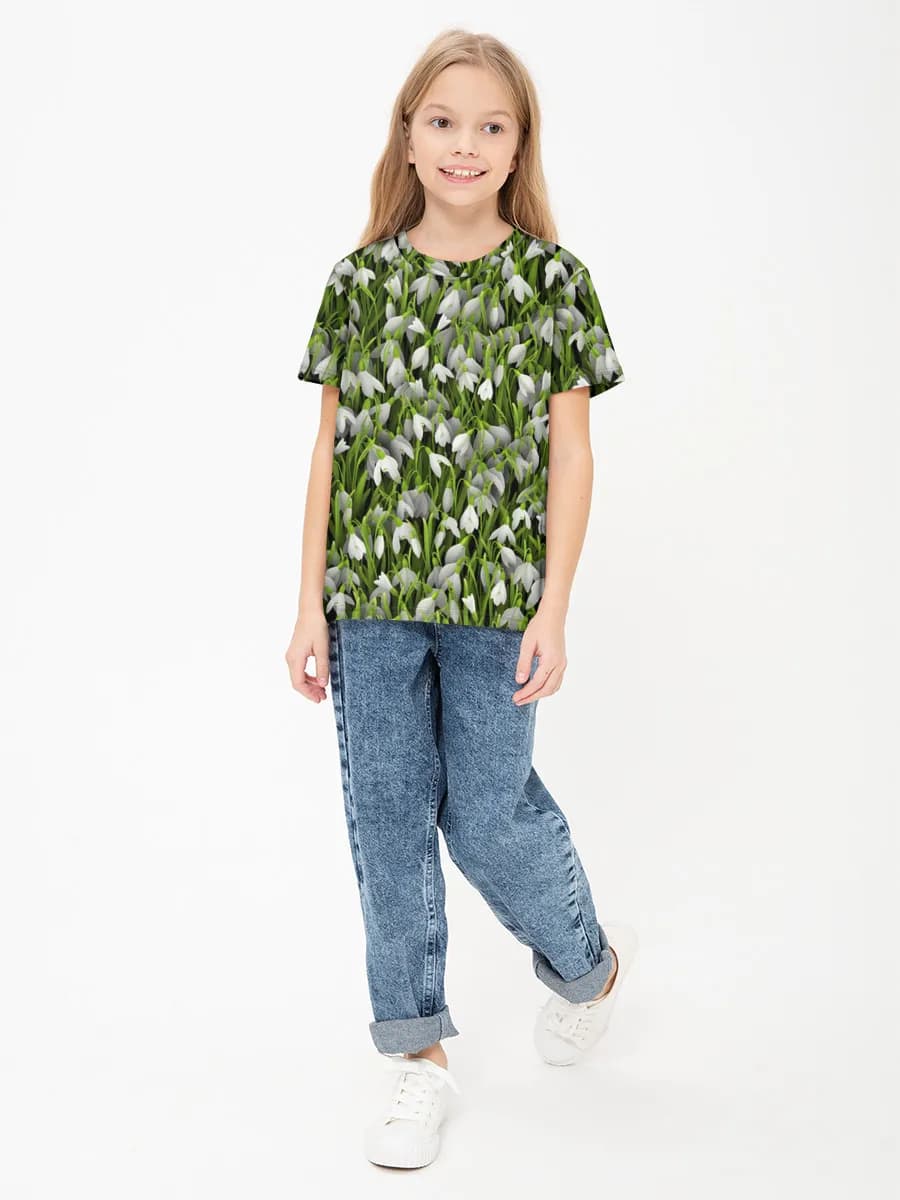 Children's cotton T-shirt (for girls. Copy)