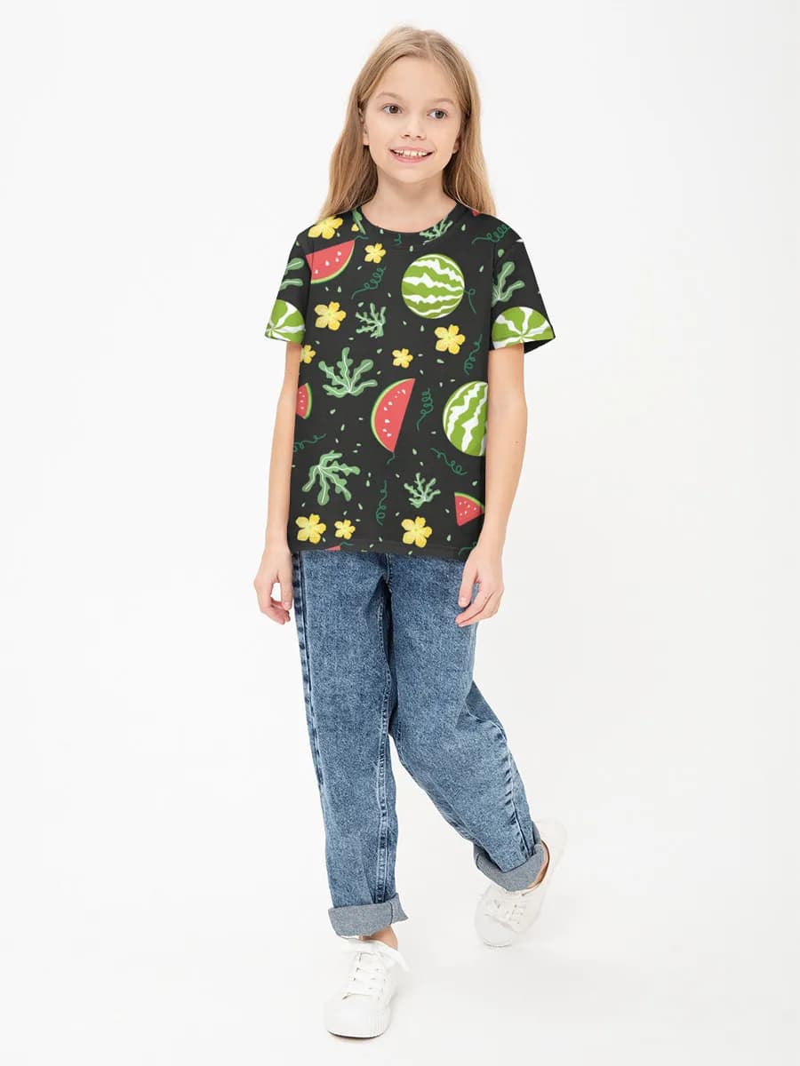 Children's cotton T-shirt (for girls. Copy)