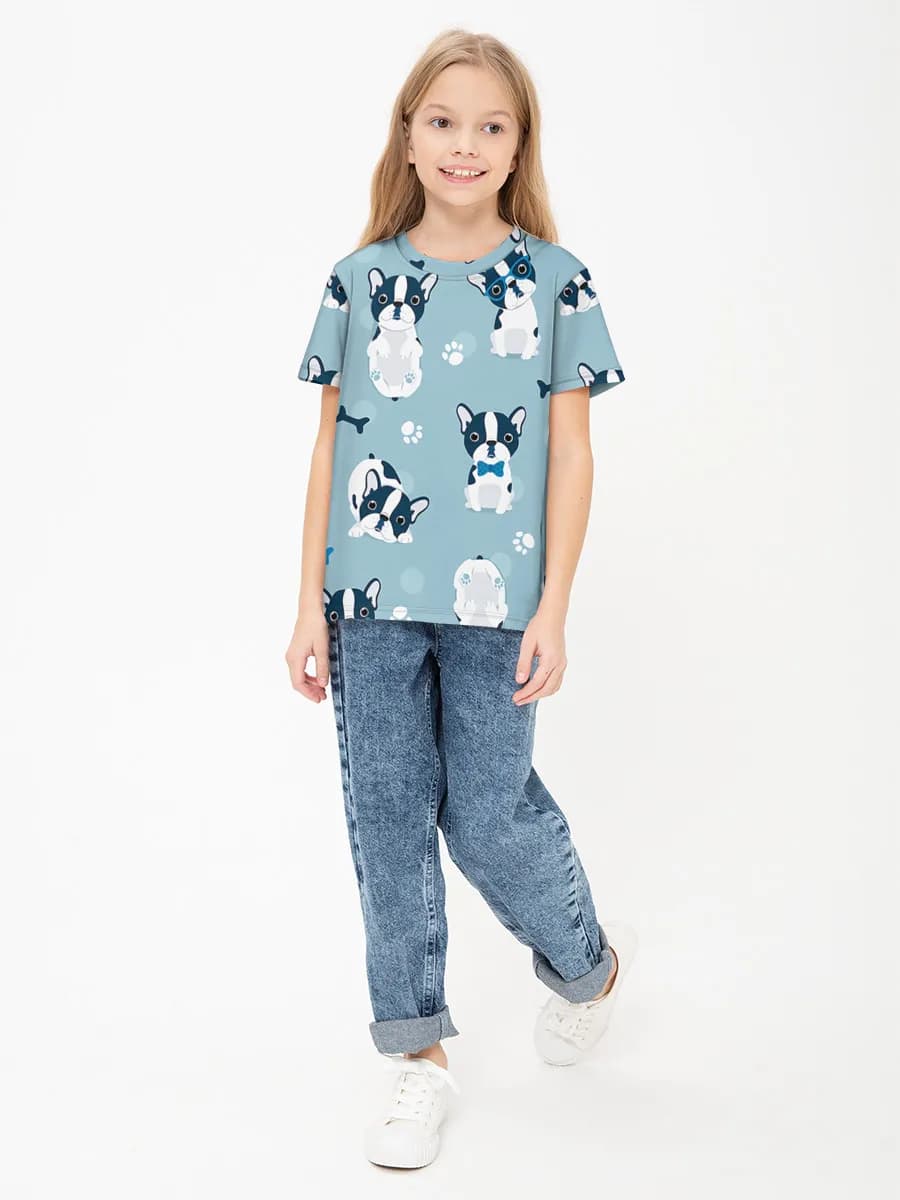 Children's cotton T-shirt (for girls. Copy)