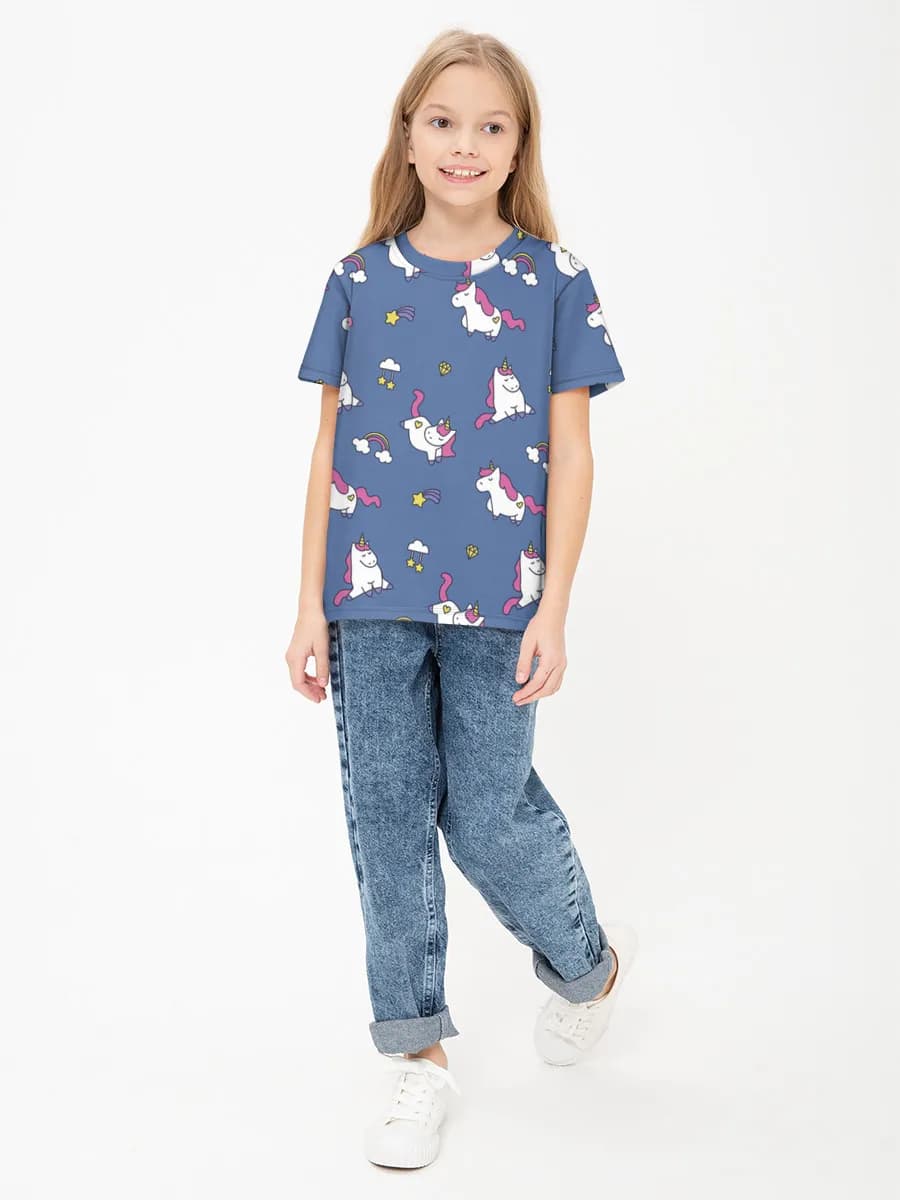 Children's cotton T-shirt (for girls. Copy)