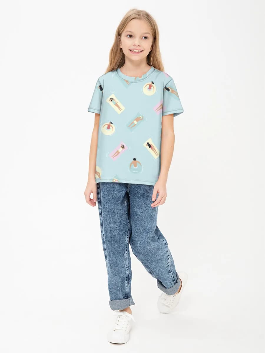 Children's cotton T-shirt (for girls. Copy)