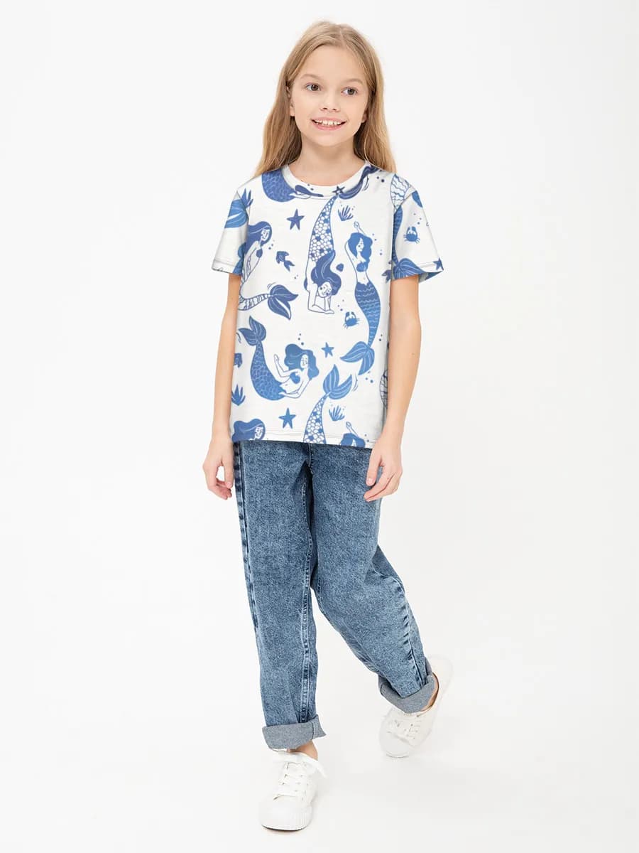Children's cotton T-shirt (for girls. Copy)