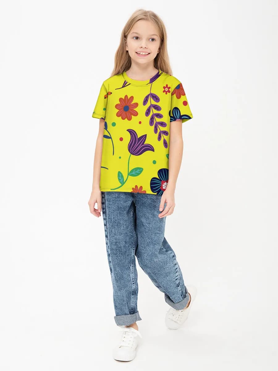 Children's cotton T-shirt (for girls. Copy)