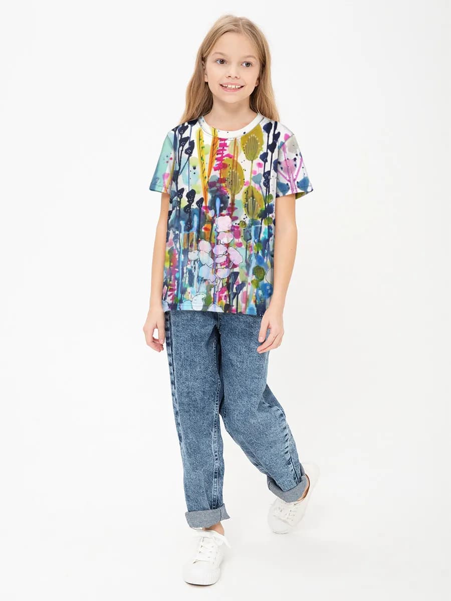 Children's cotton T-shirt (for girls. Copy)