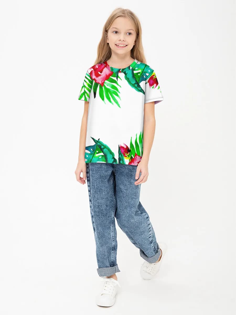Children's cotton T-shirt (for girls. Copy)