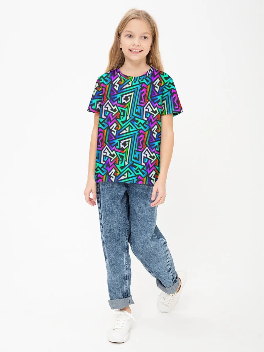 Children's cotton T-shirt (for girls. Copy)