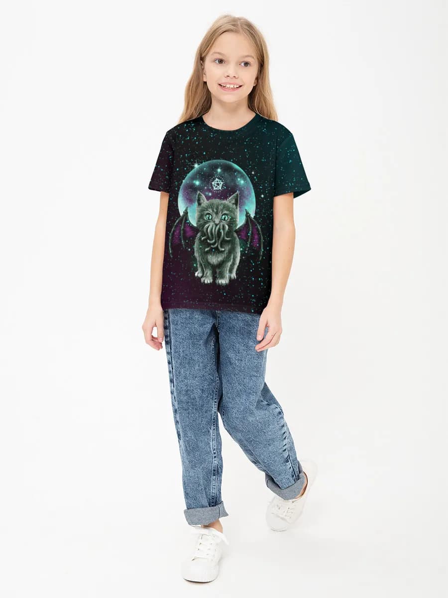 Children's cotton T-shirt (for girls. Copy)