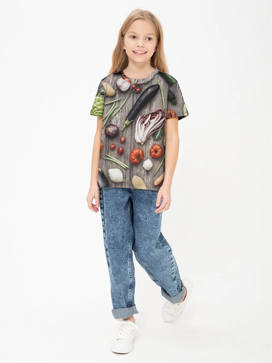 Children's cotton T-shirt (for girls. Copy)