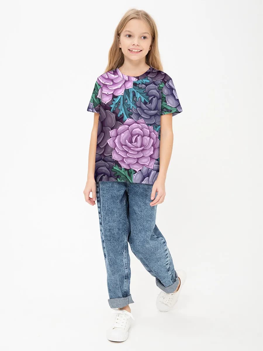 Children's cotton T-shirt (for girls. Copy)