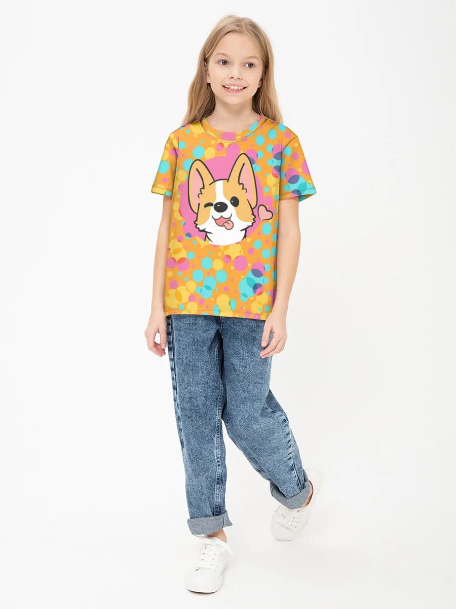 Children's cotton T-shirt (for girls. Copy)
