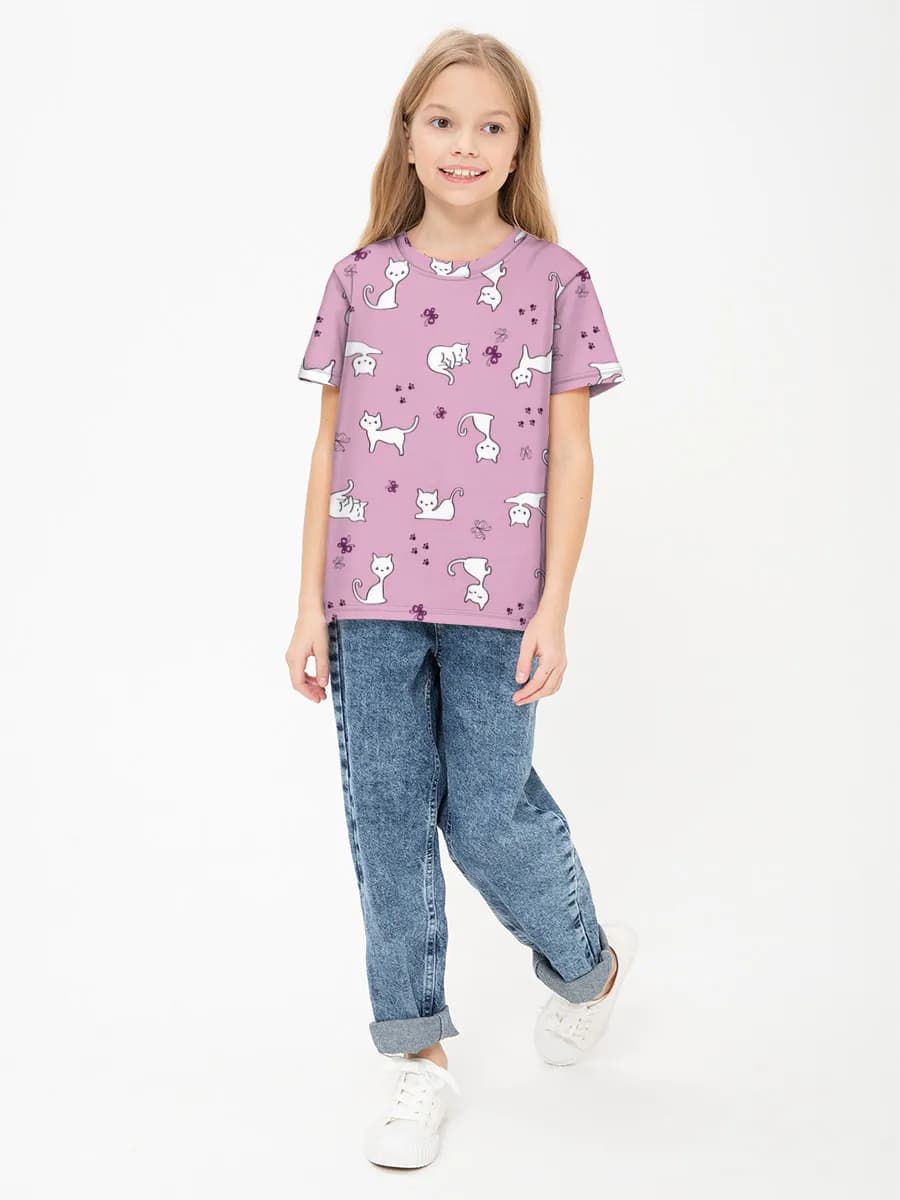 Children's cotton T-shirt (for girls. Copy)