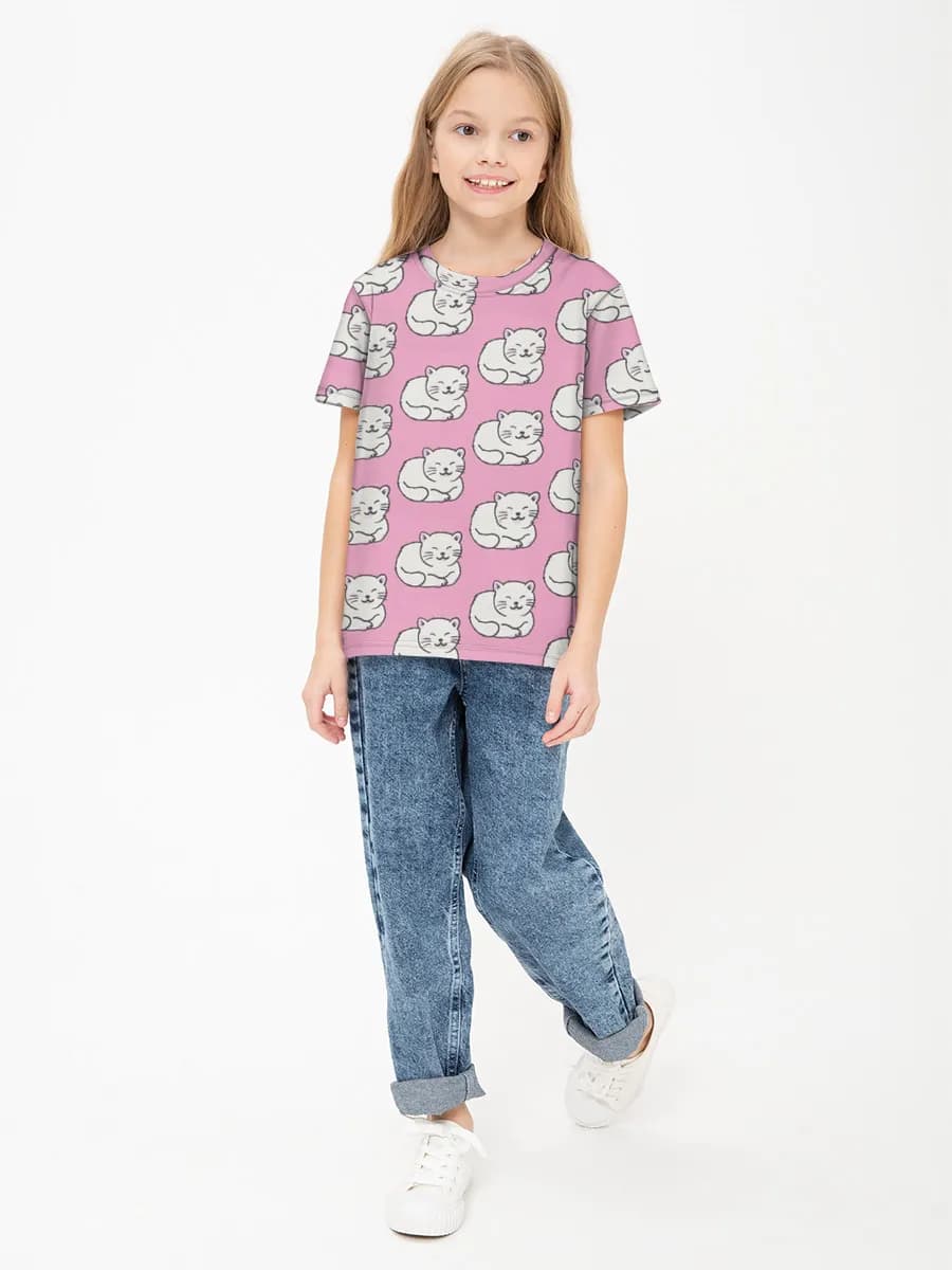 Children's cotton T-shirt (for girls. Copy)