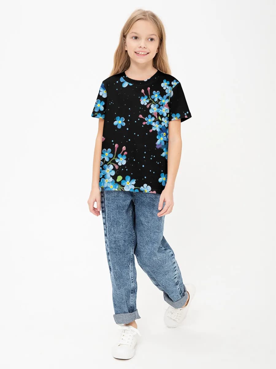 Children's cotton T-shirt (for girls. Copy)