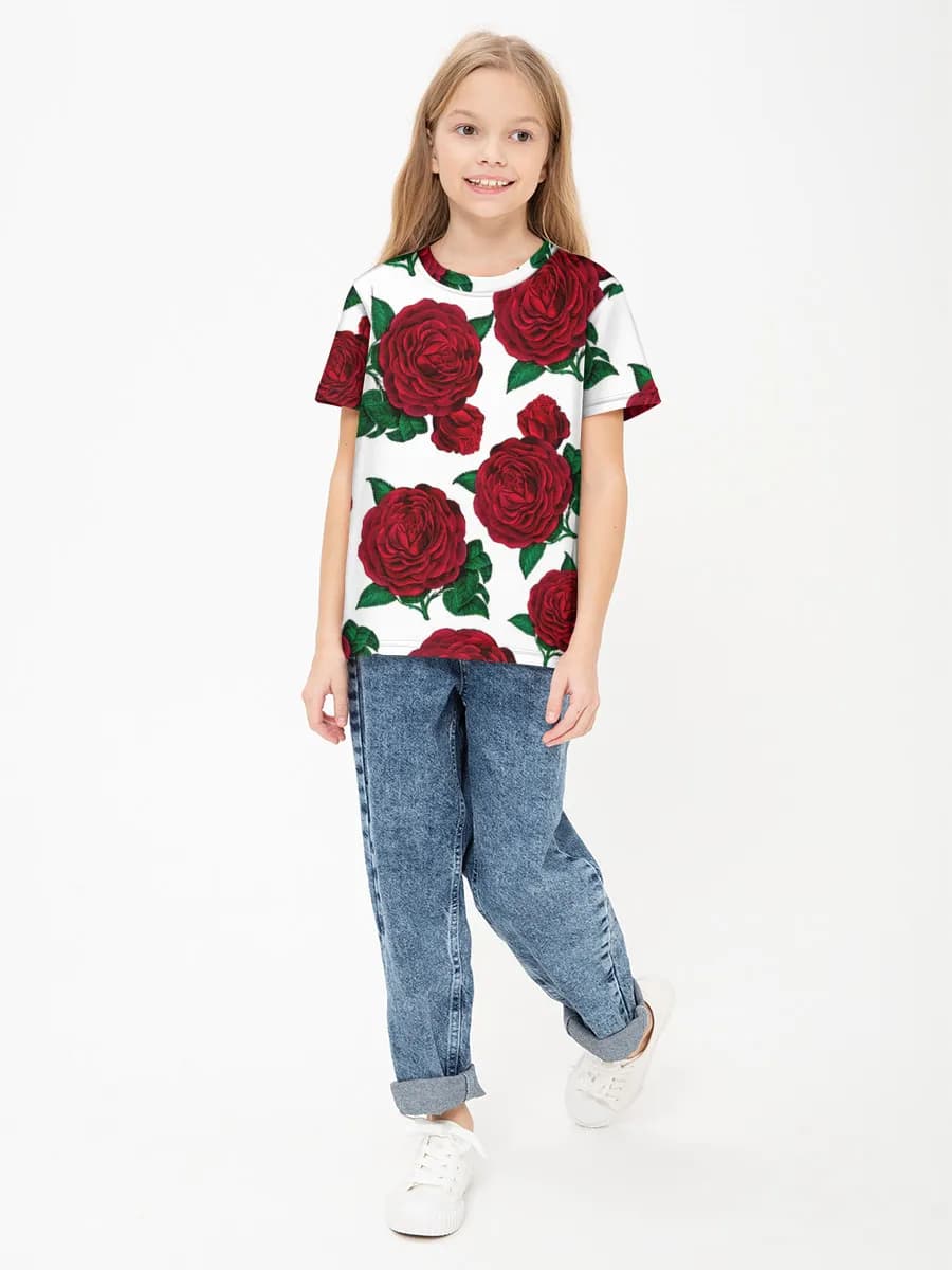 Children's cotton T-shirt (for girls. Copy)