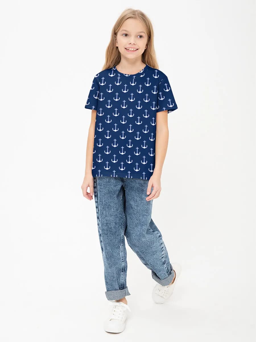 Children's cotton T-shirt (for girls. Copy)