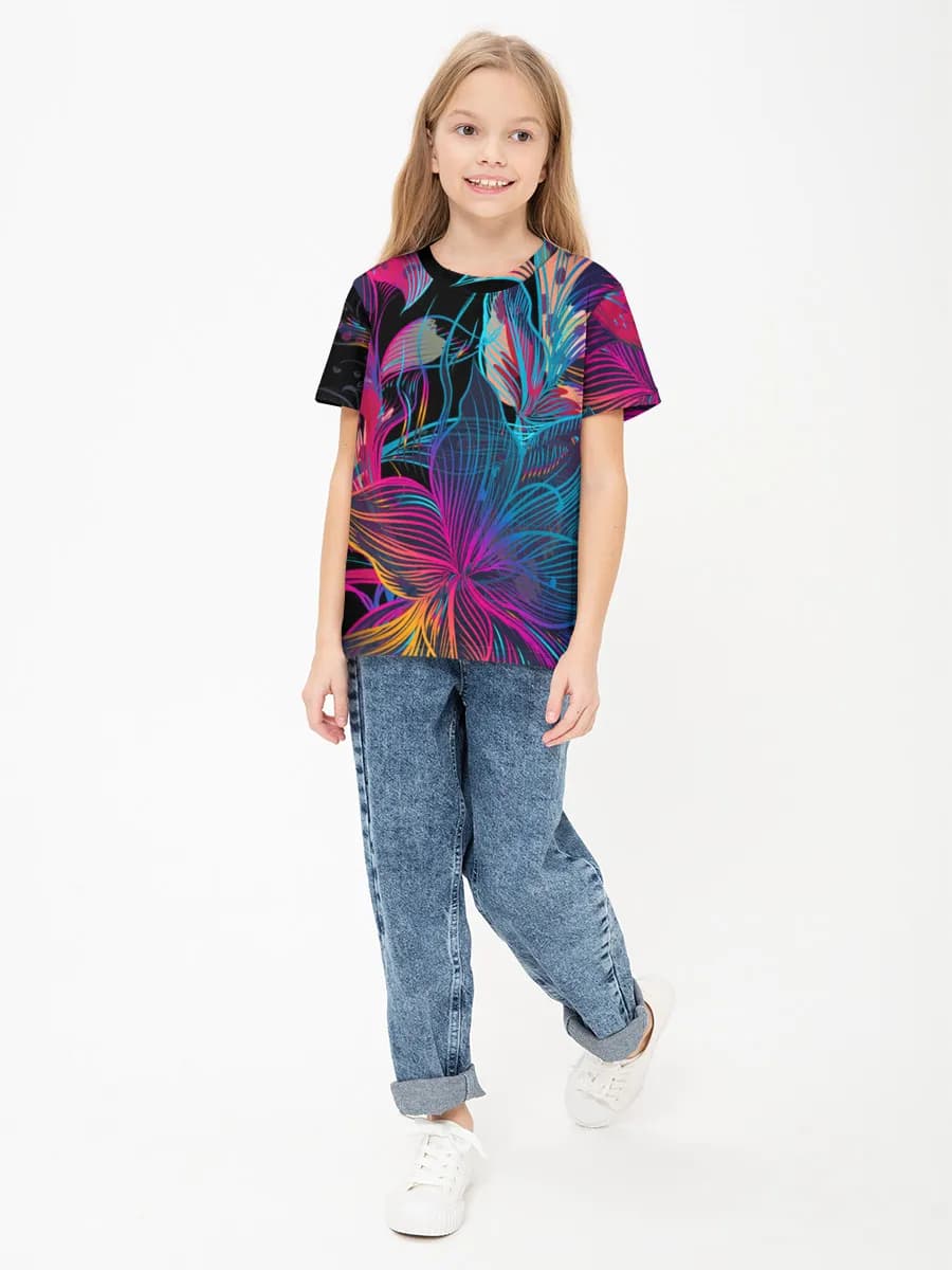 Children's cotton T-shirt (for girls. Copy)