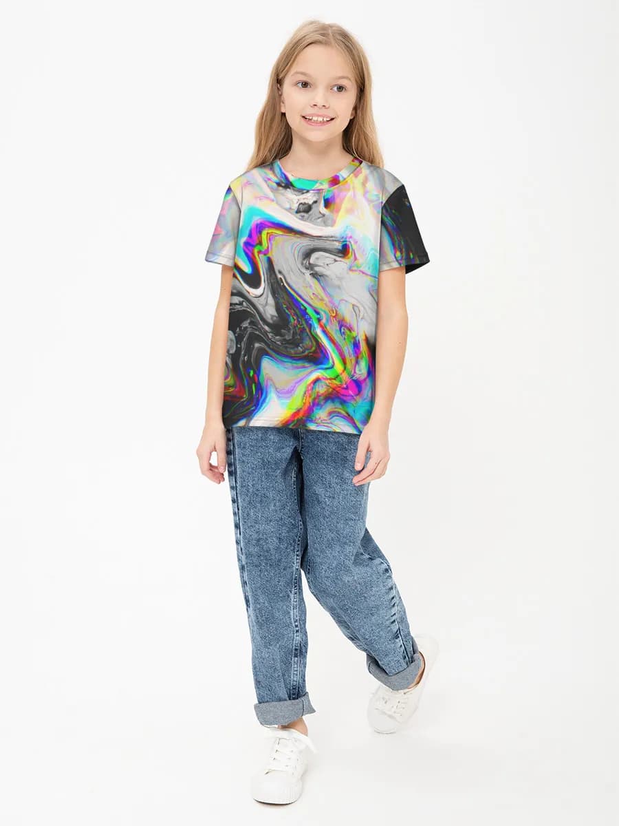Children's cotton T-shirt (for girls. Copy)