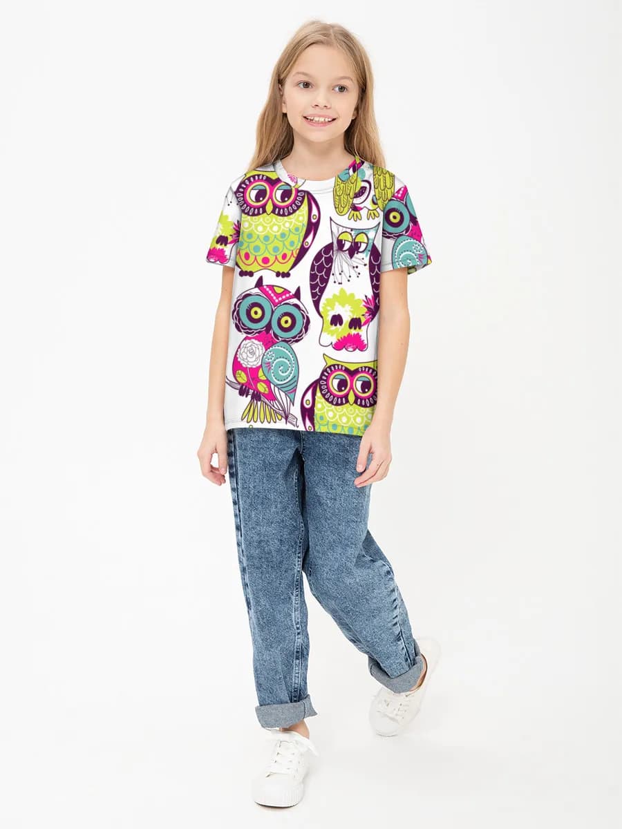 Children's cotton T-shirt (for girls. Copy)