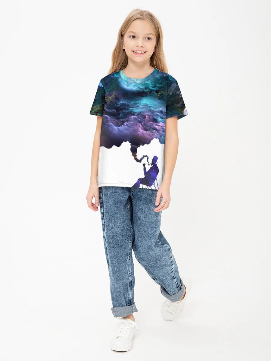 Children's cotton T-shirt (for girls. Copy)