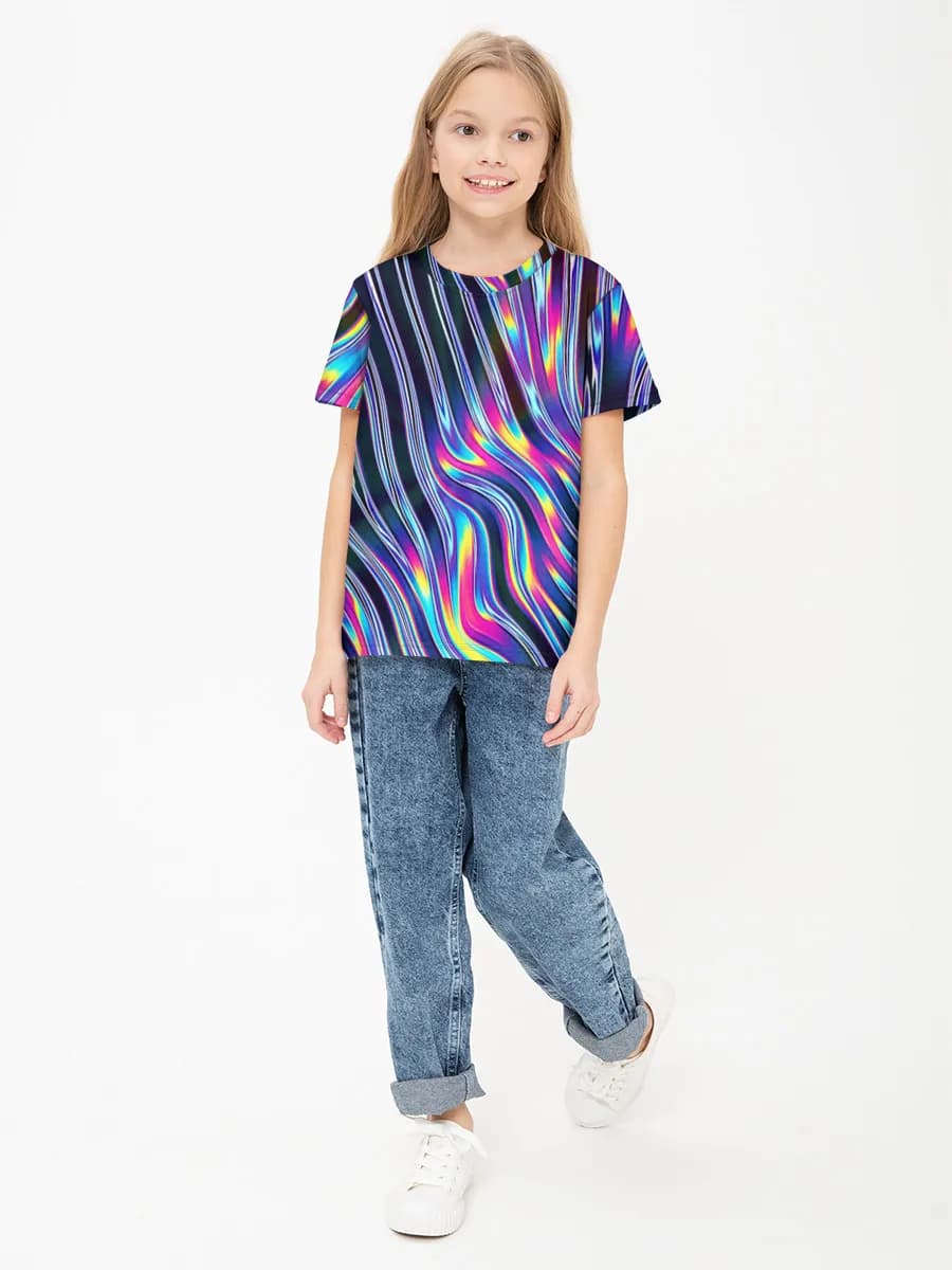 Children's cotton T-shirt (for girls. Copy)