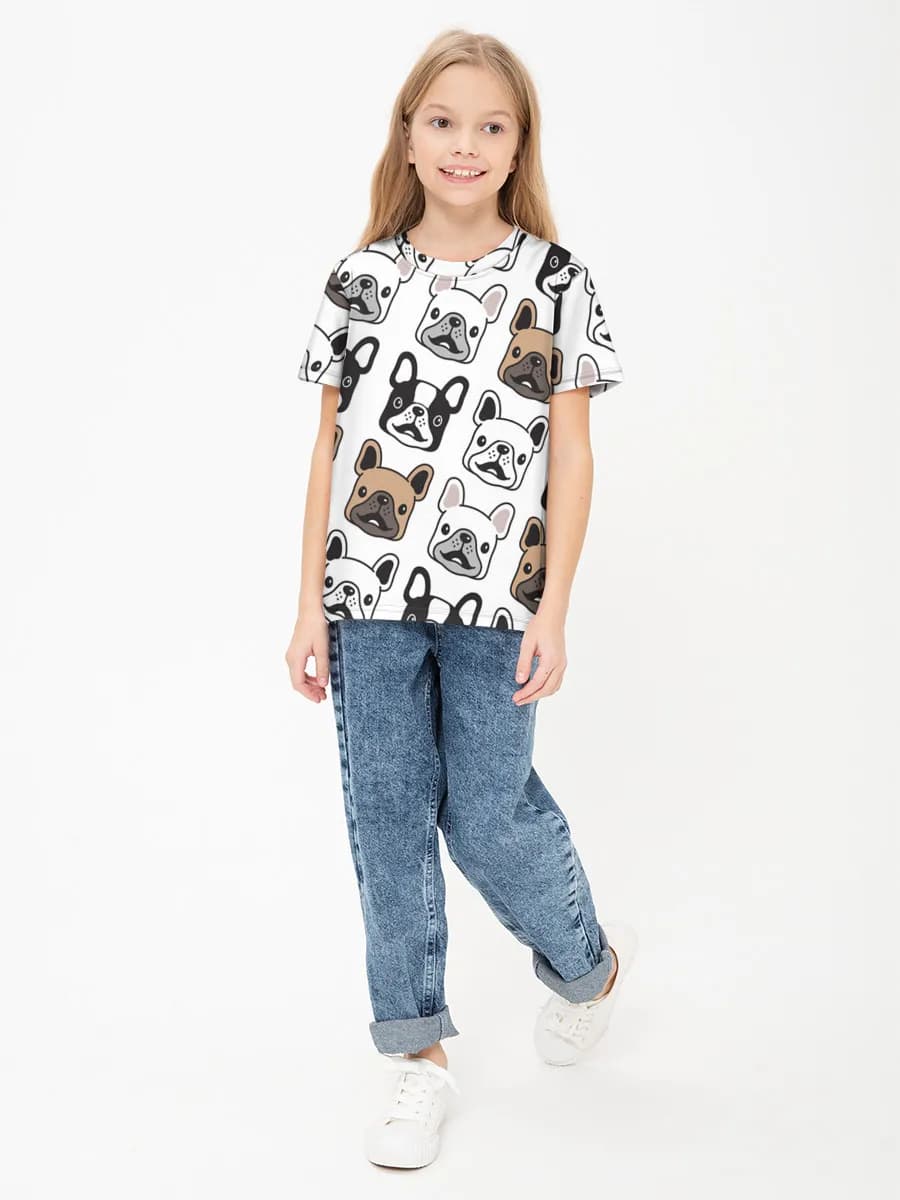 Children's cotton T-shirt (for girls. Copy)