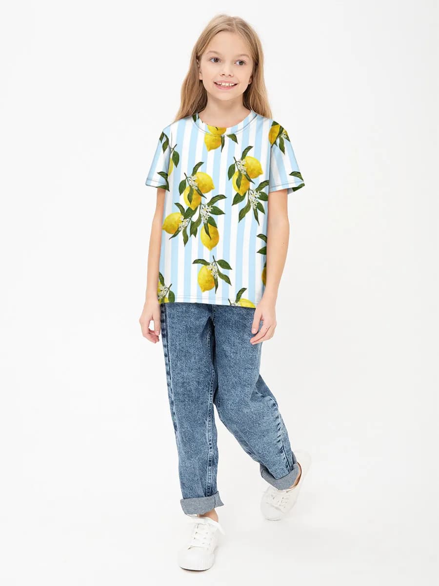 Children's cotton T-shirt (for girls. Copy)