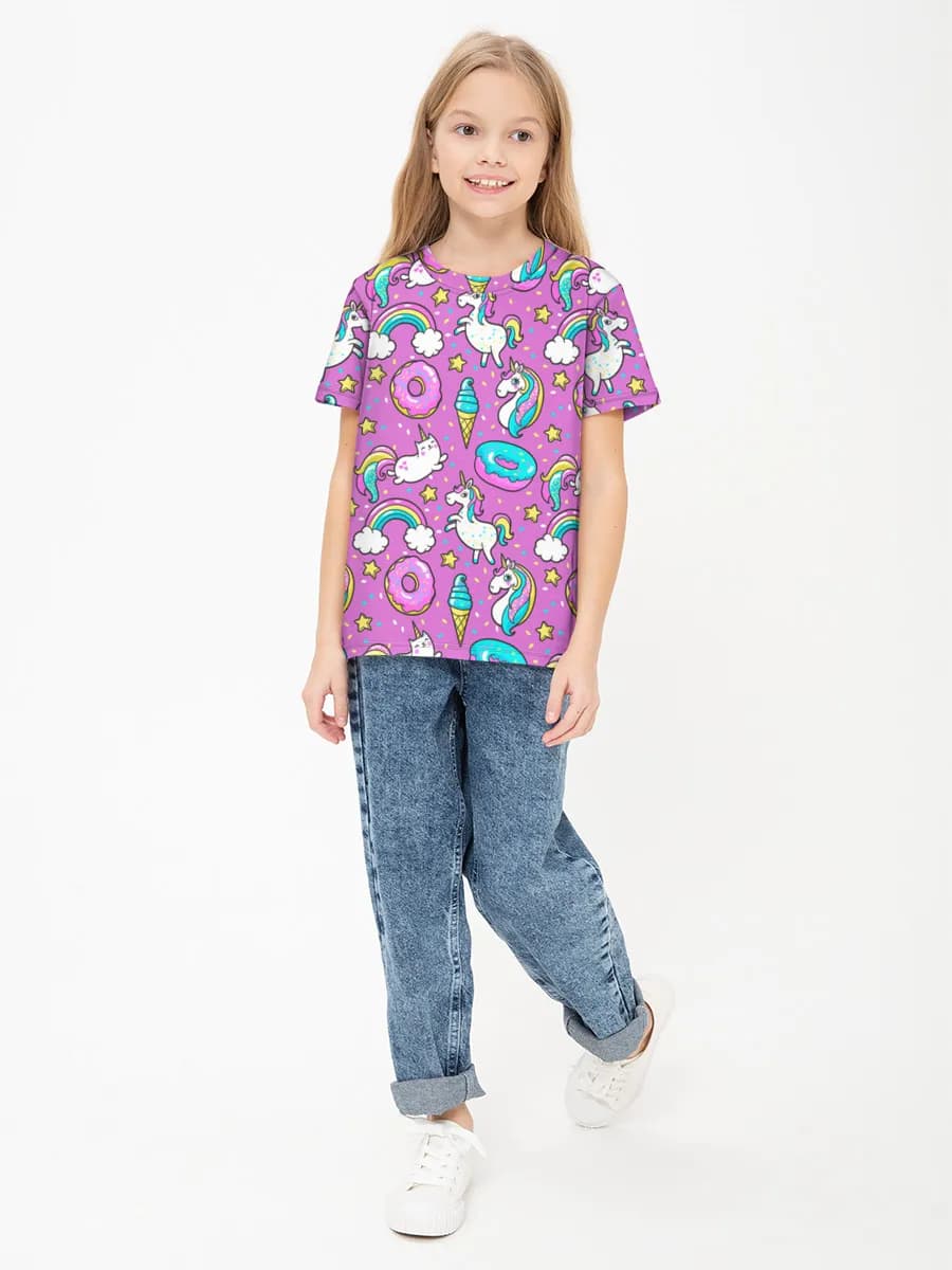 Children's cotton T-shirt (for girls. Copy)