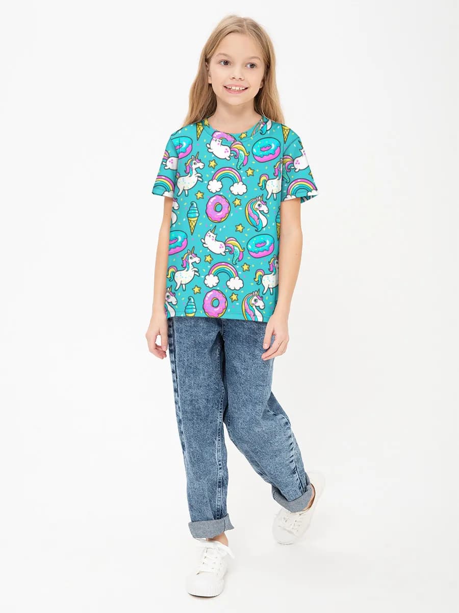 Children's cotton T-shirt (for girls. Copy)