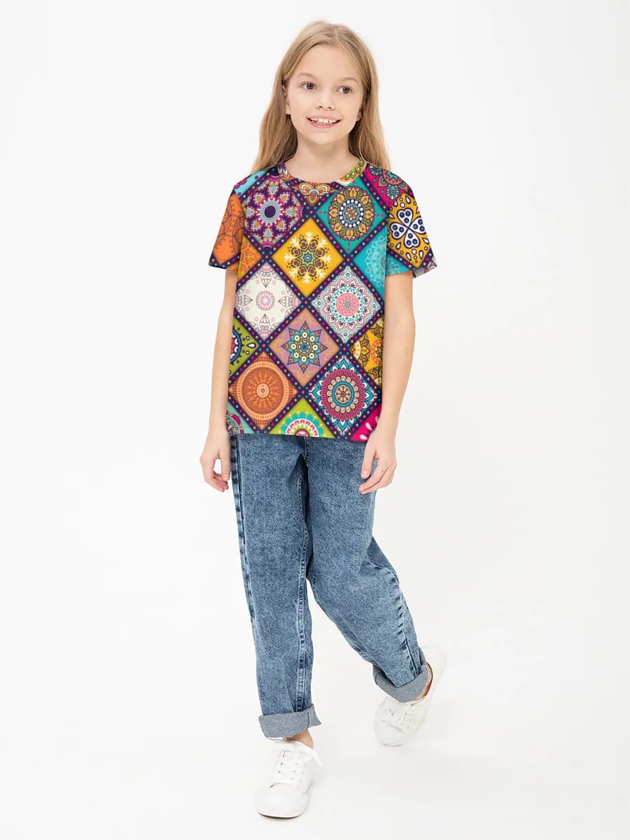 Children's cotton T-shirt (for girls. Copy)