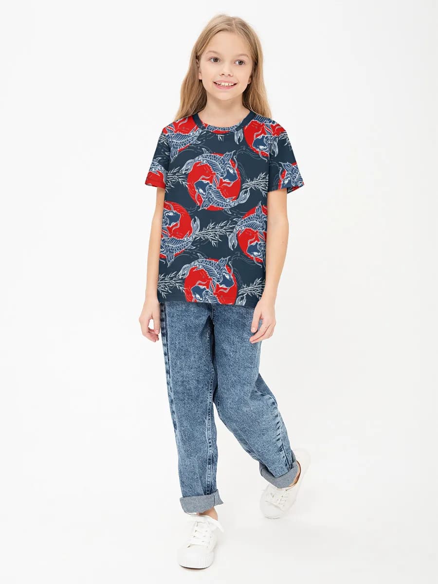 Children's cotton T-shirt (for girls. Copy)
