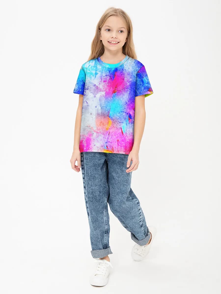 Children's cotton T-shirt (for girls. Copy)