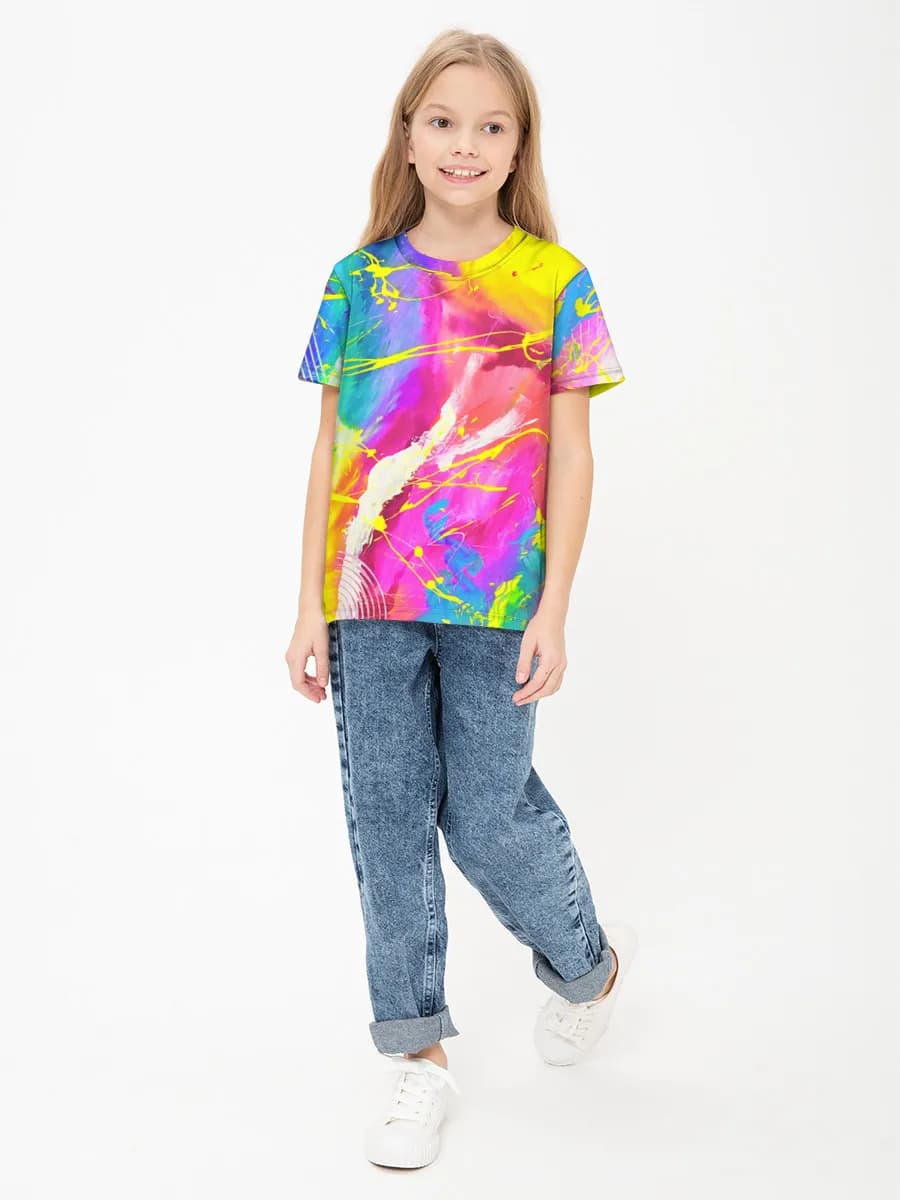 Children's cotton T-shirt (for girls. Copy)