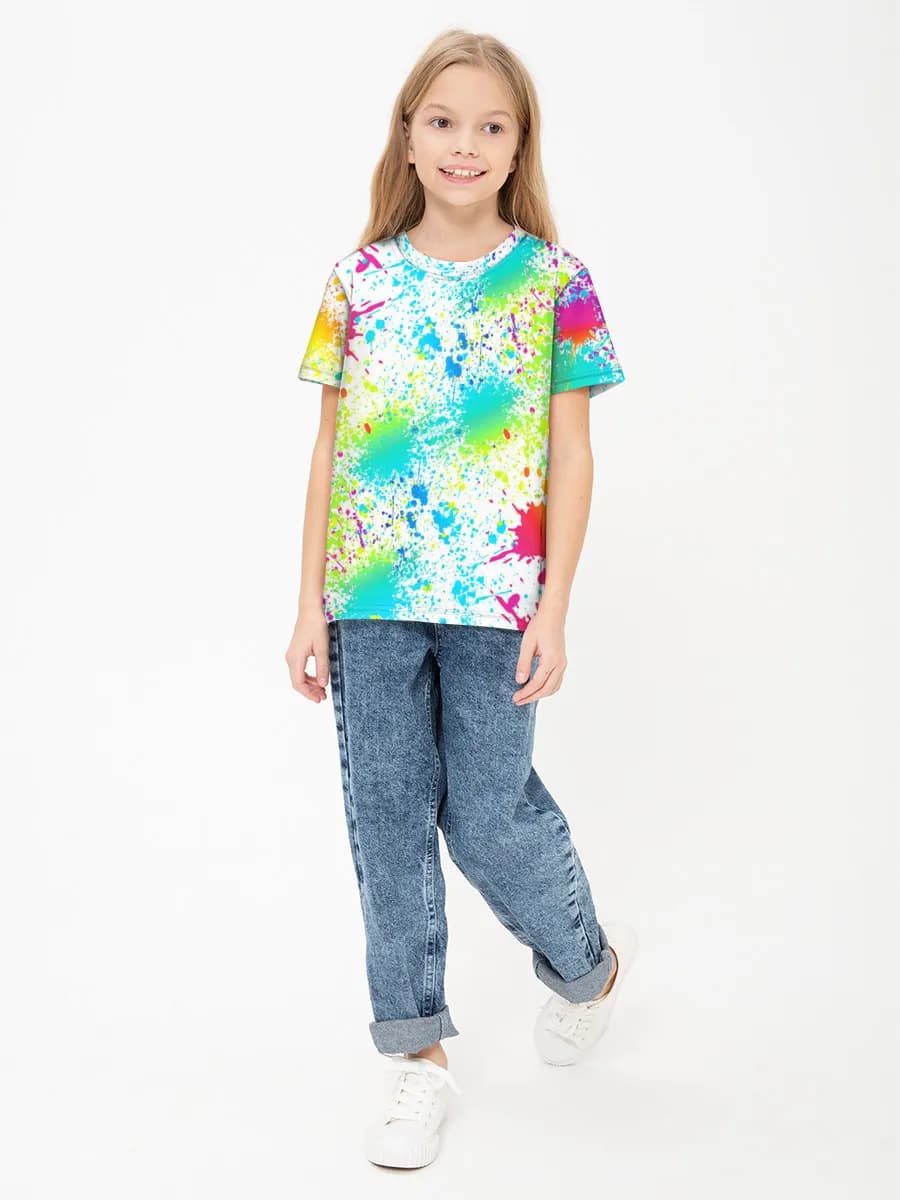 Children's cotton T-shirt (for girls. Copy)