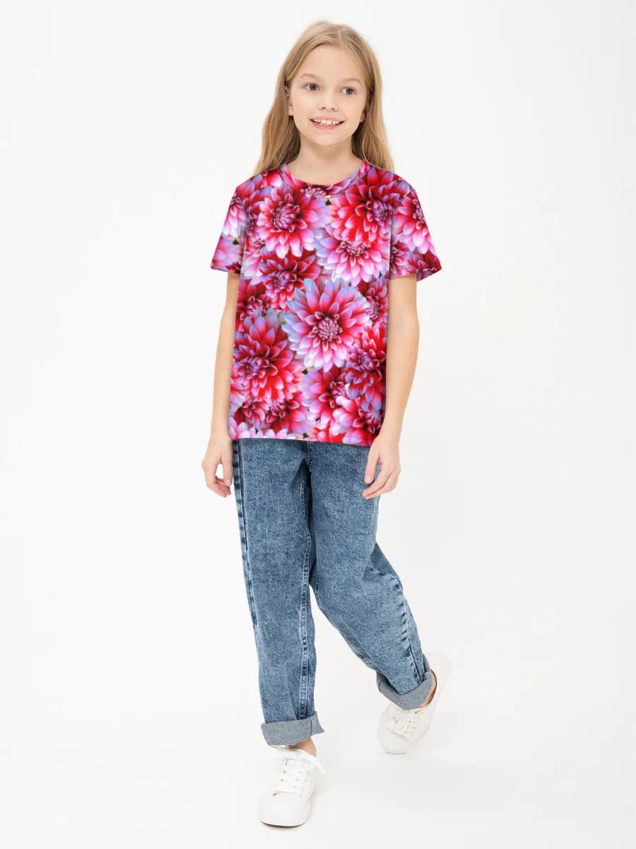 Children's cotton T-shirt (for girls. Copy)