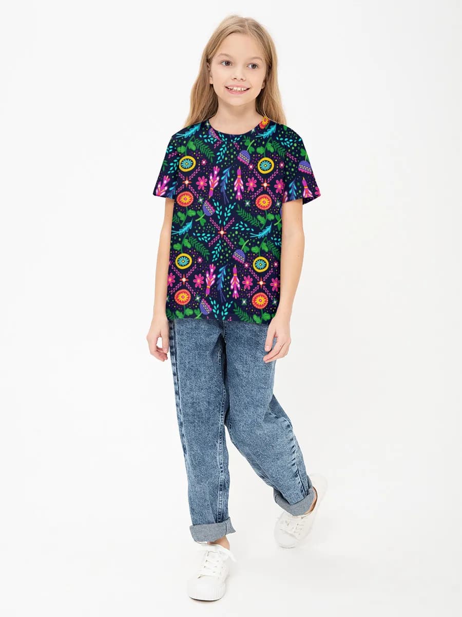 Children's cotton T-shirt (for girls. Copy)
