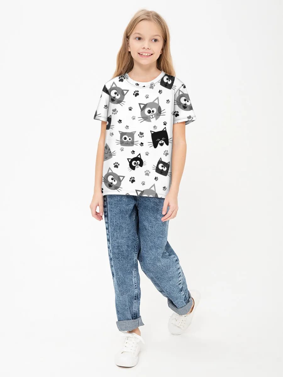 Children's cotton T-shirt (for girls. Copy)